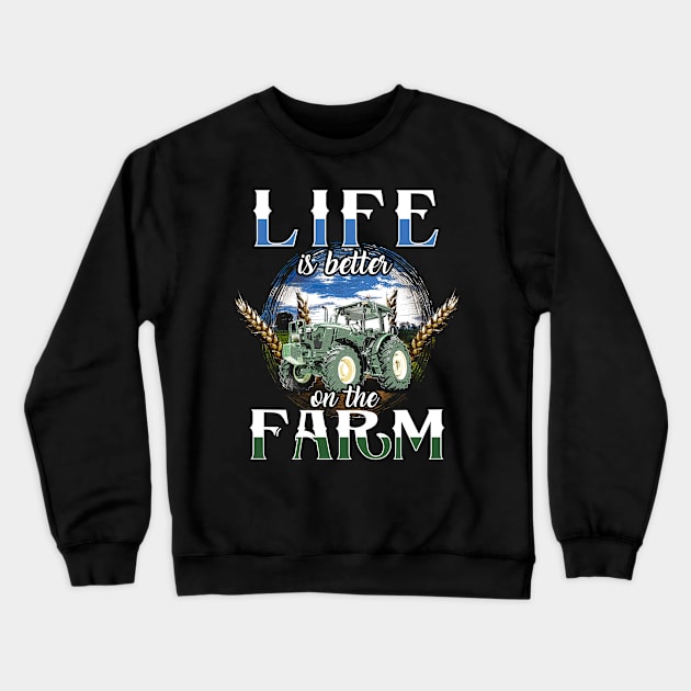 Life is better on the farm Crewneck Sweatshirt by captainmood